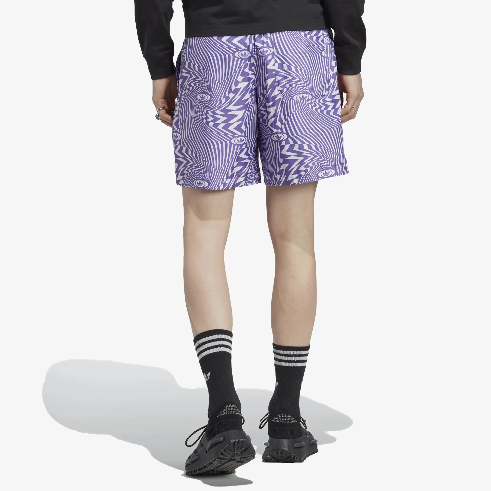 REKIVE ALLOVER PRINT SHORTS 'WHITE/PURPLE RUSH'