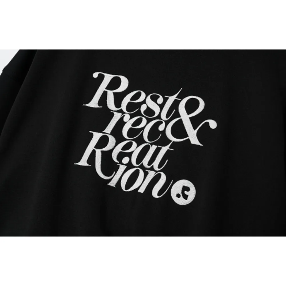 Rest & Recreation  |Blended Fabrics Street Style Long Sleeves Plain Logo