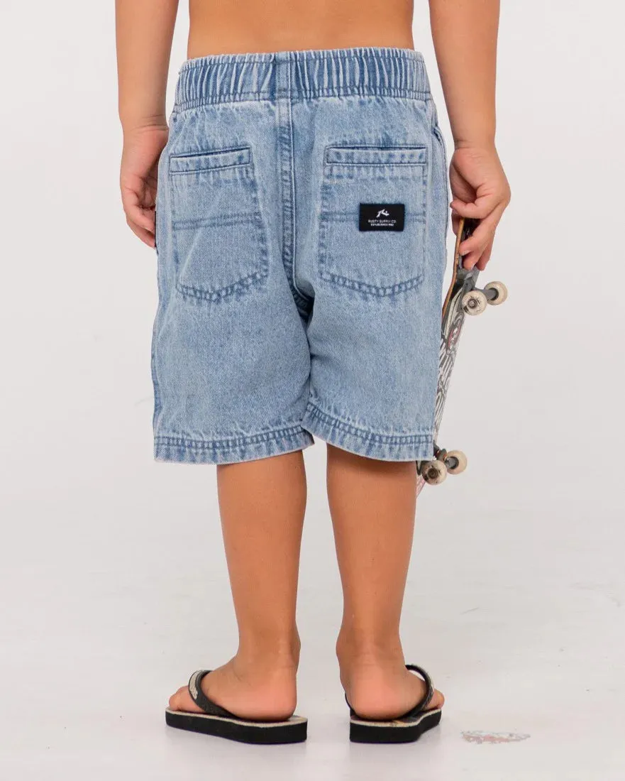 Rusty Manila Folder Denim Elastic Short Runts