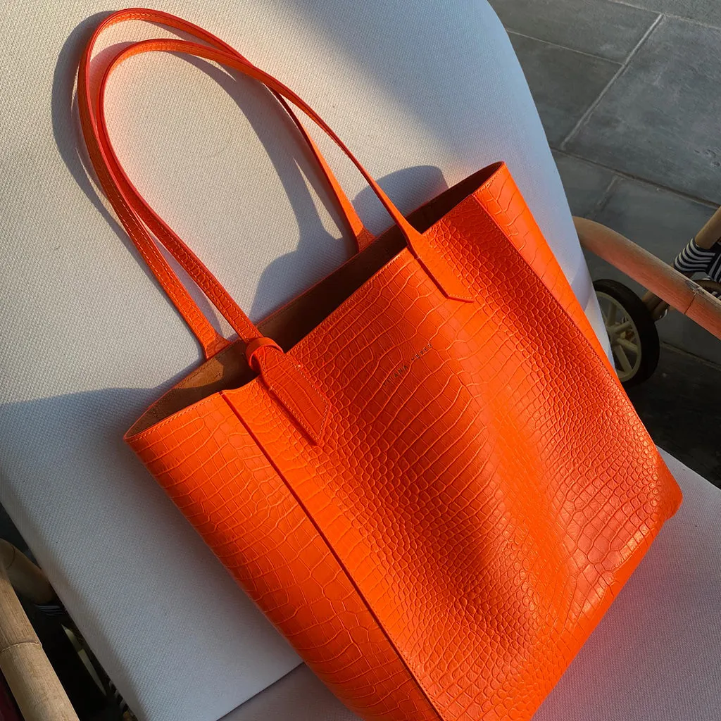 Sarah orange neon tote