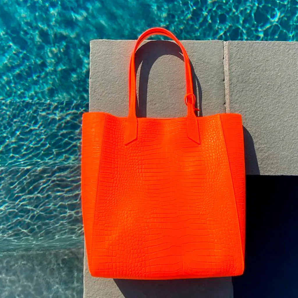 Sarah orange neon tote