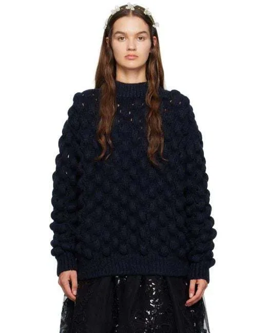 Simone Rocha  |Crew Neck Casual Style Wool Long Sleeves Plain