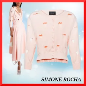 Simone Rocha  |Heart Casual Style Long Sleeves Party Style Elegant Style