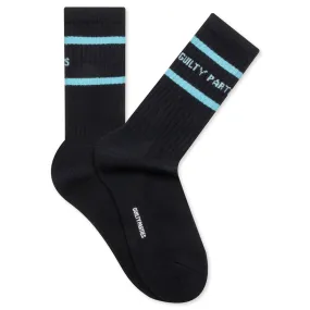 Skater Socks Type-2 - Black/Blue