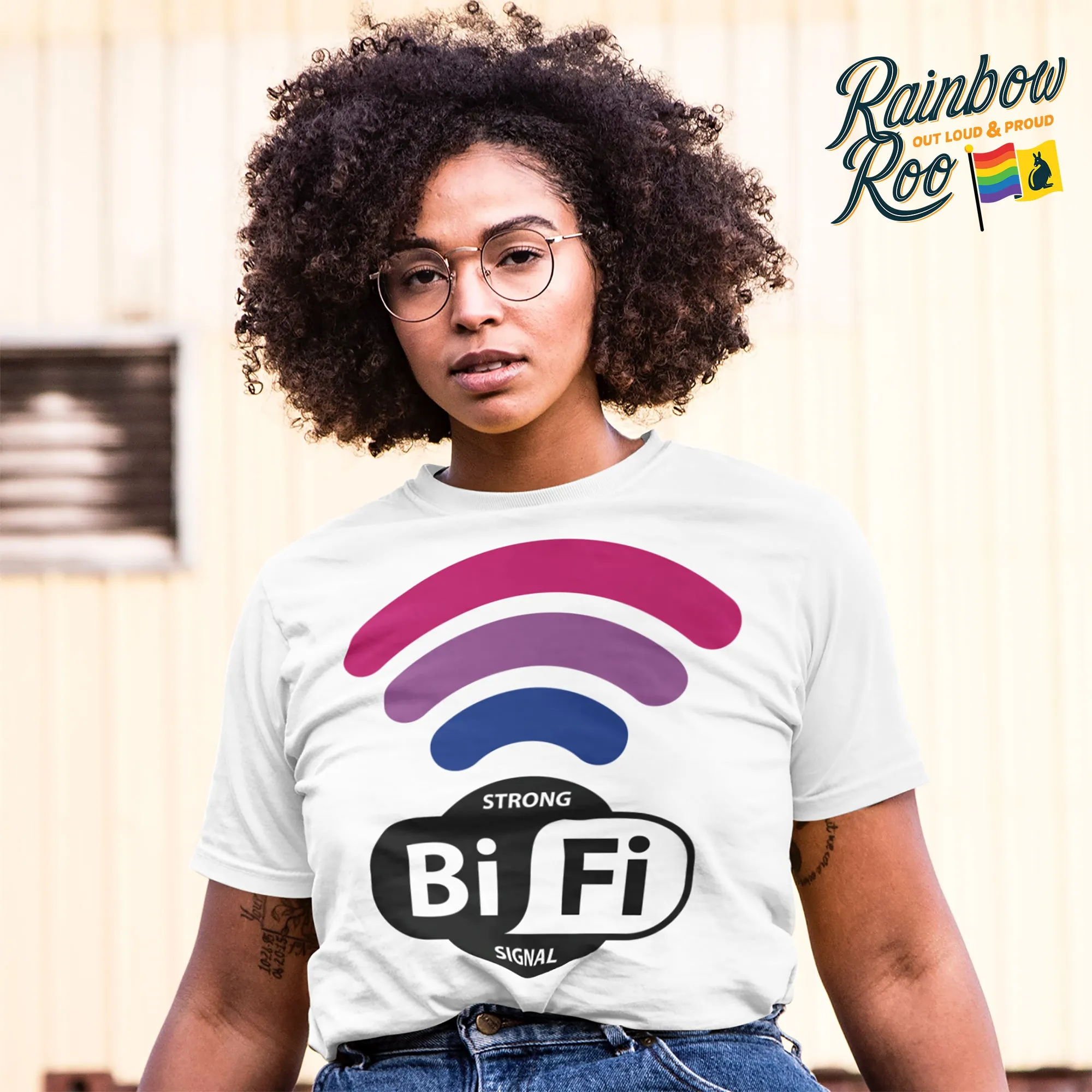 Strong BiFi Signal Bisexual T-Shirt Unisex (B002)