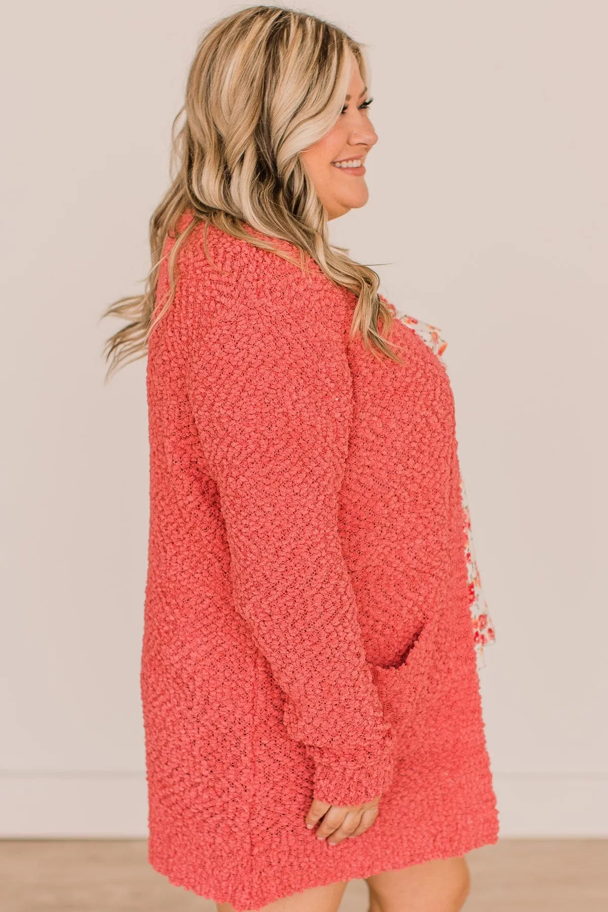 Take Another Look Popcorn Cardigan- Rose Pink