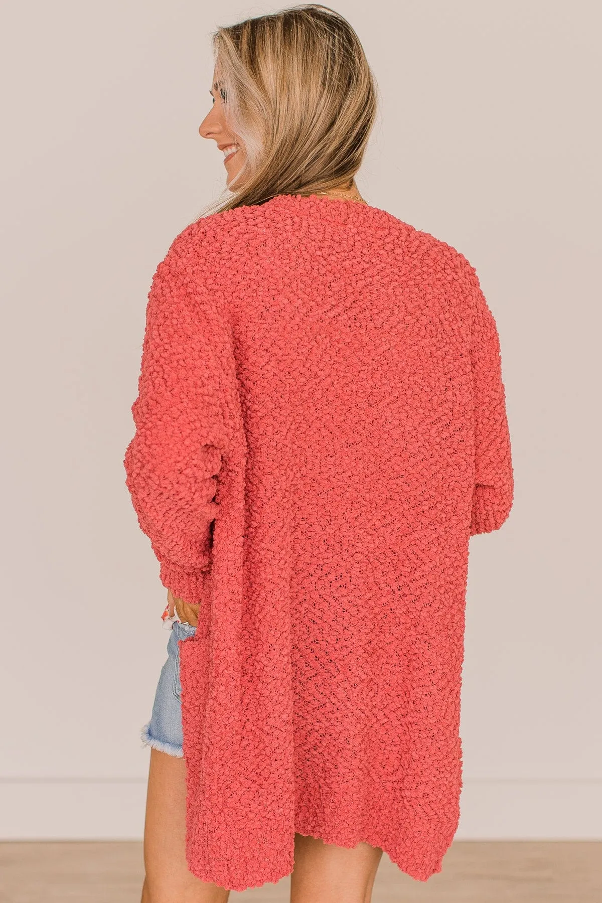 Take Another Look Popcorn Cardigan- Rose Pink