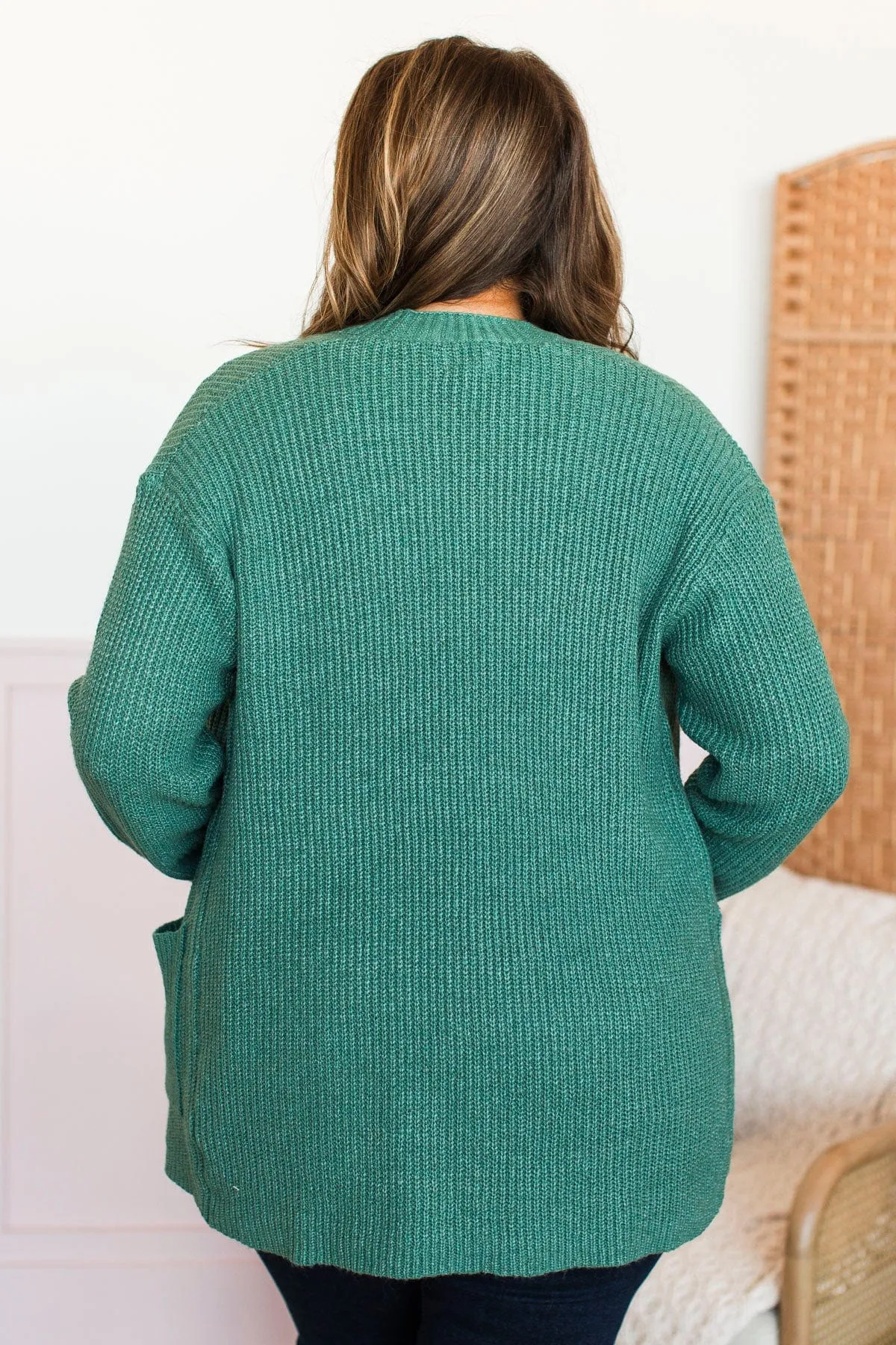 Take Me Places Knit Cardigan- Dark Sage