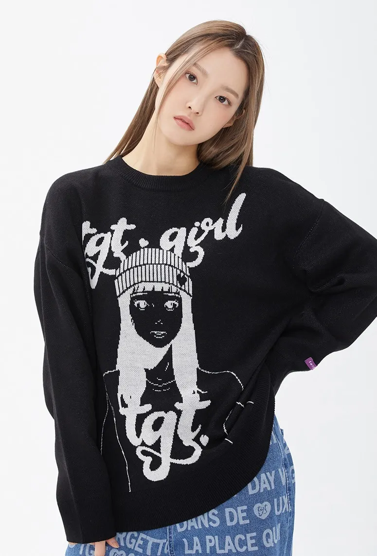 TARGETTO SEOUL  |Long Sleeves Logo V-neck & Crew neck