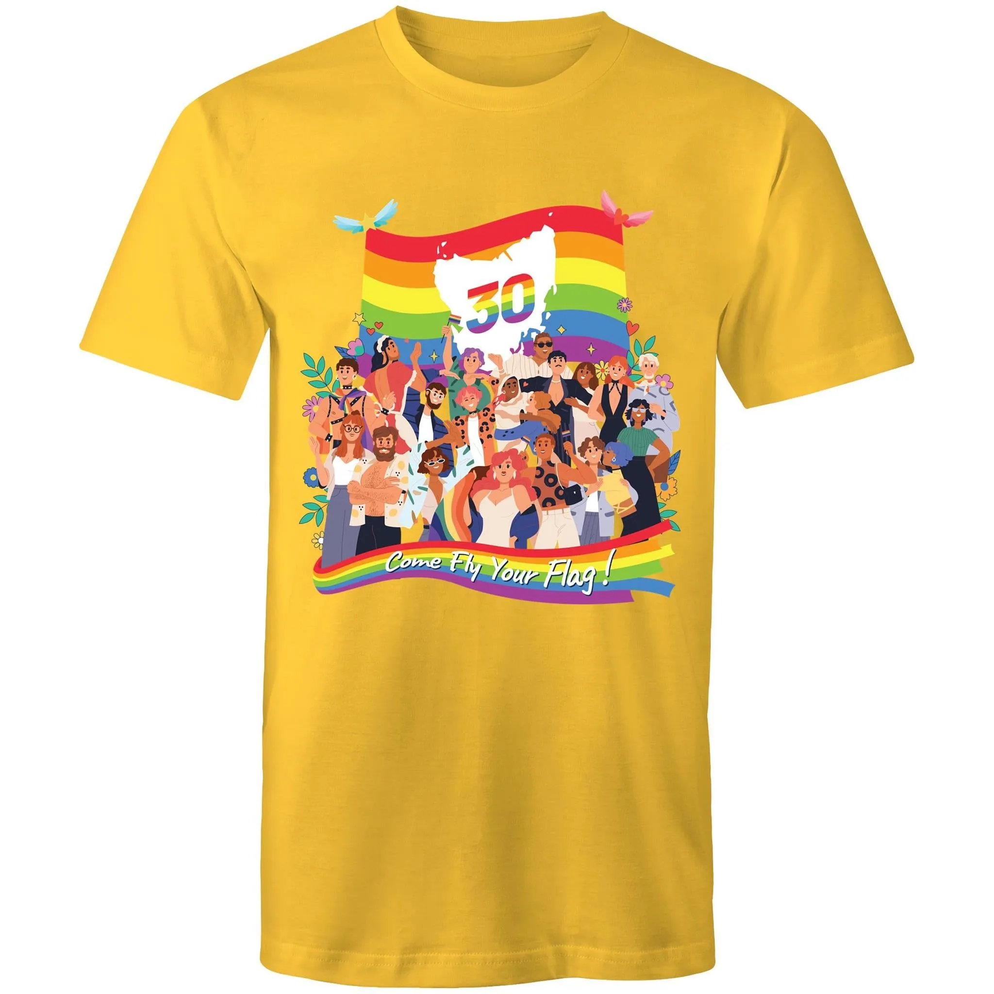 Tas Pride 30th Birthday T-Shirt Double Sided Unisex (LG128)