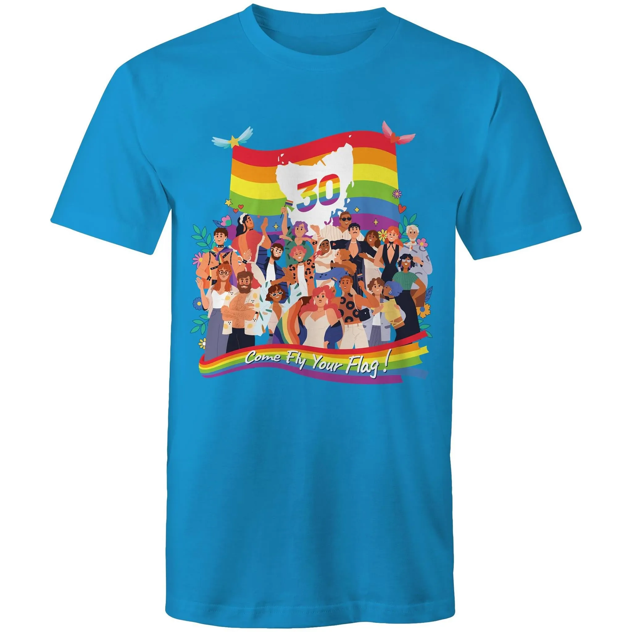 Tas Pride 30th Birthday T-Shirt Double Sided Unisex (LG128)