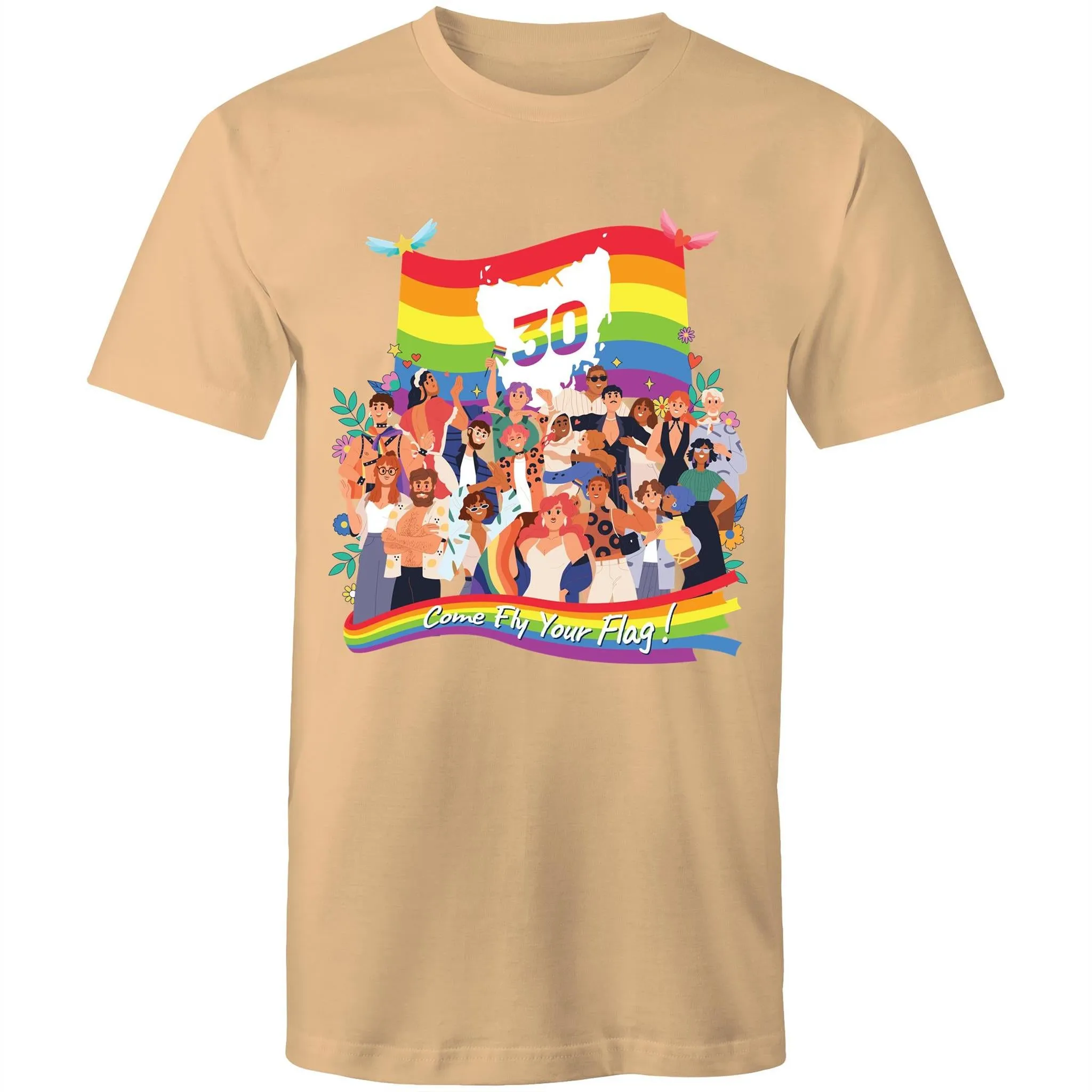 Tas Pride 30th Birthday T-Shirt Double Sided Unisex (LG128)