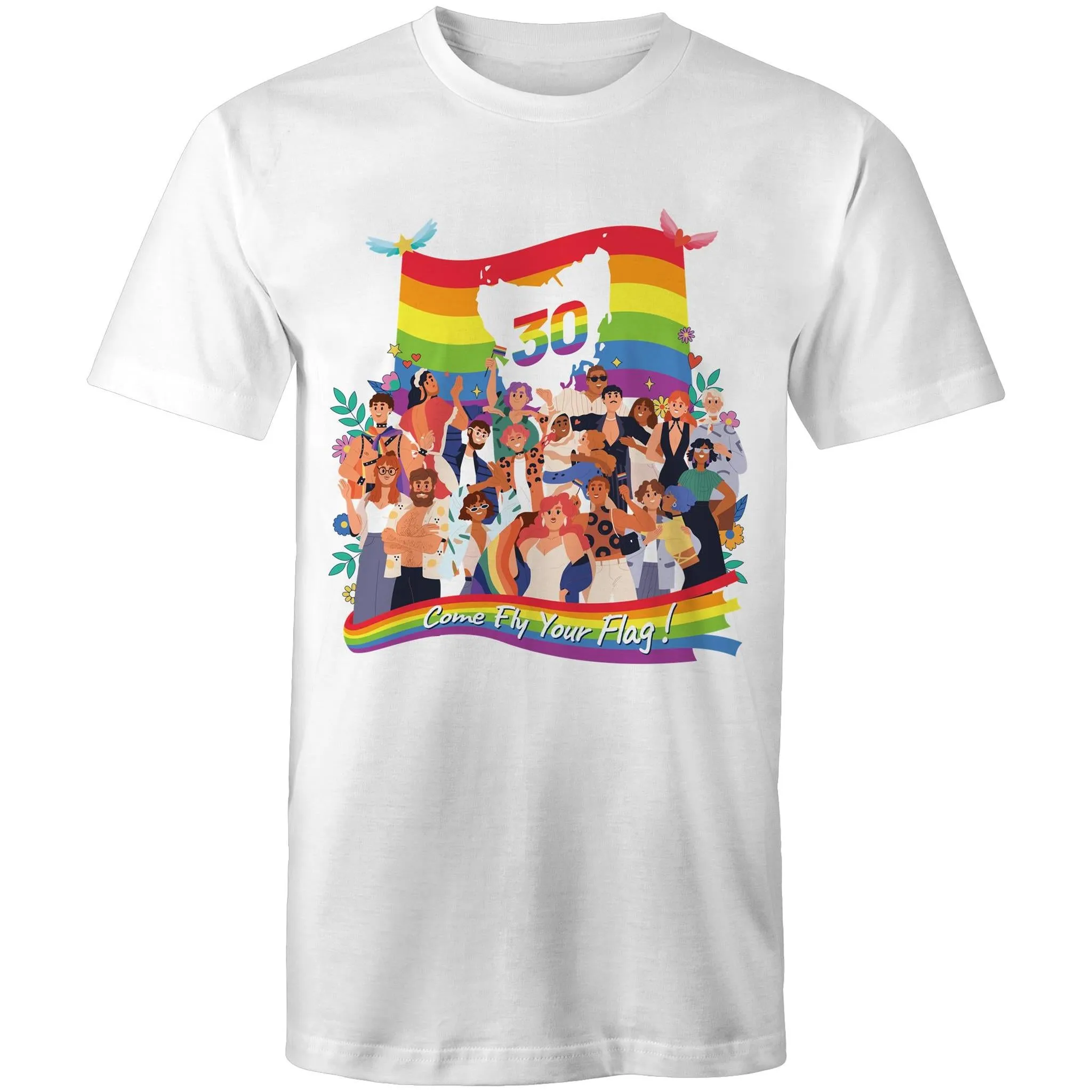 Tas Pride 30th Birthday T-Shirt Double Sided Unisex (LG128)