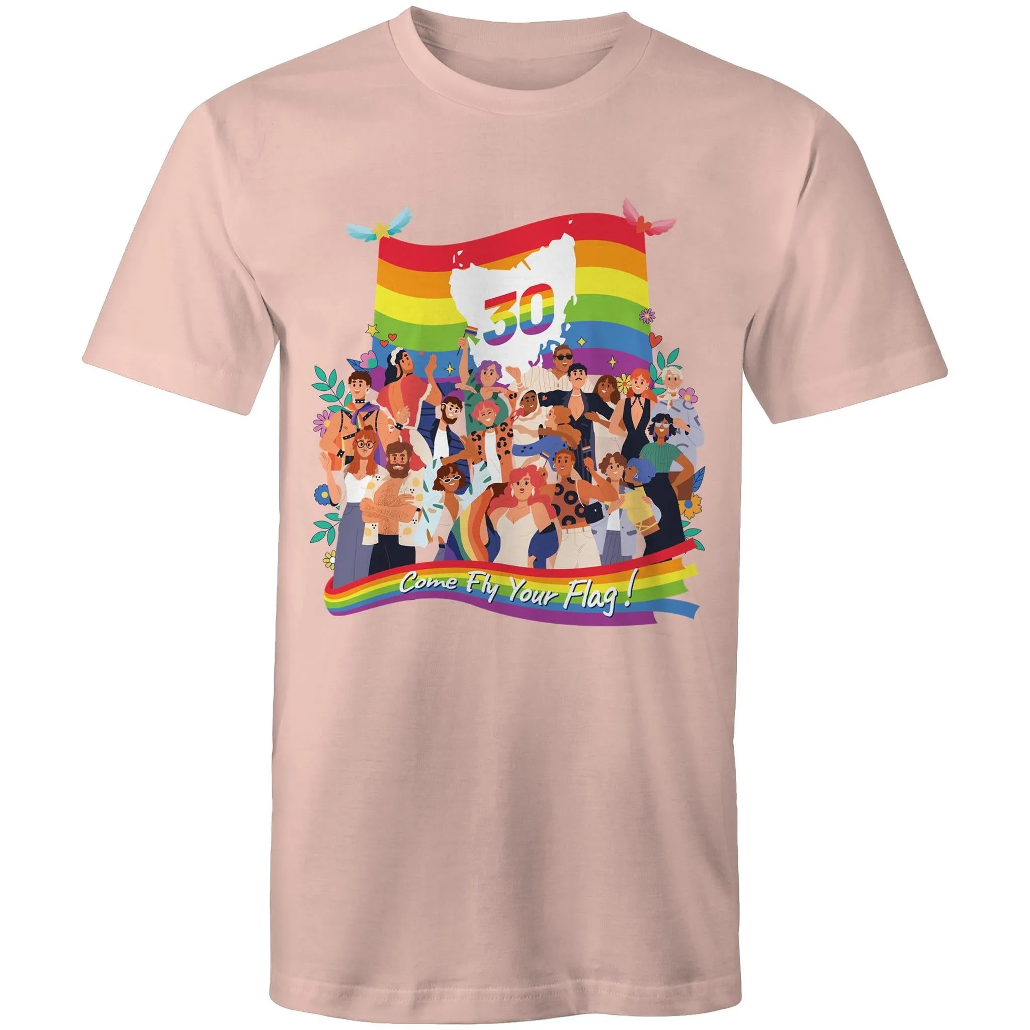 Tas Pride 30th Birthday T-Shirt Double Sided Unisex (LG128)