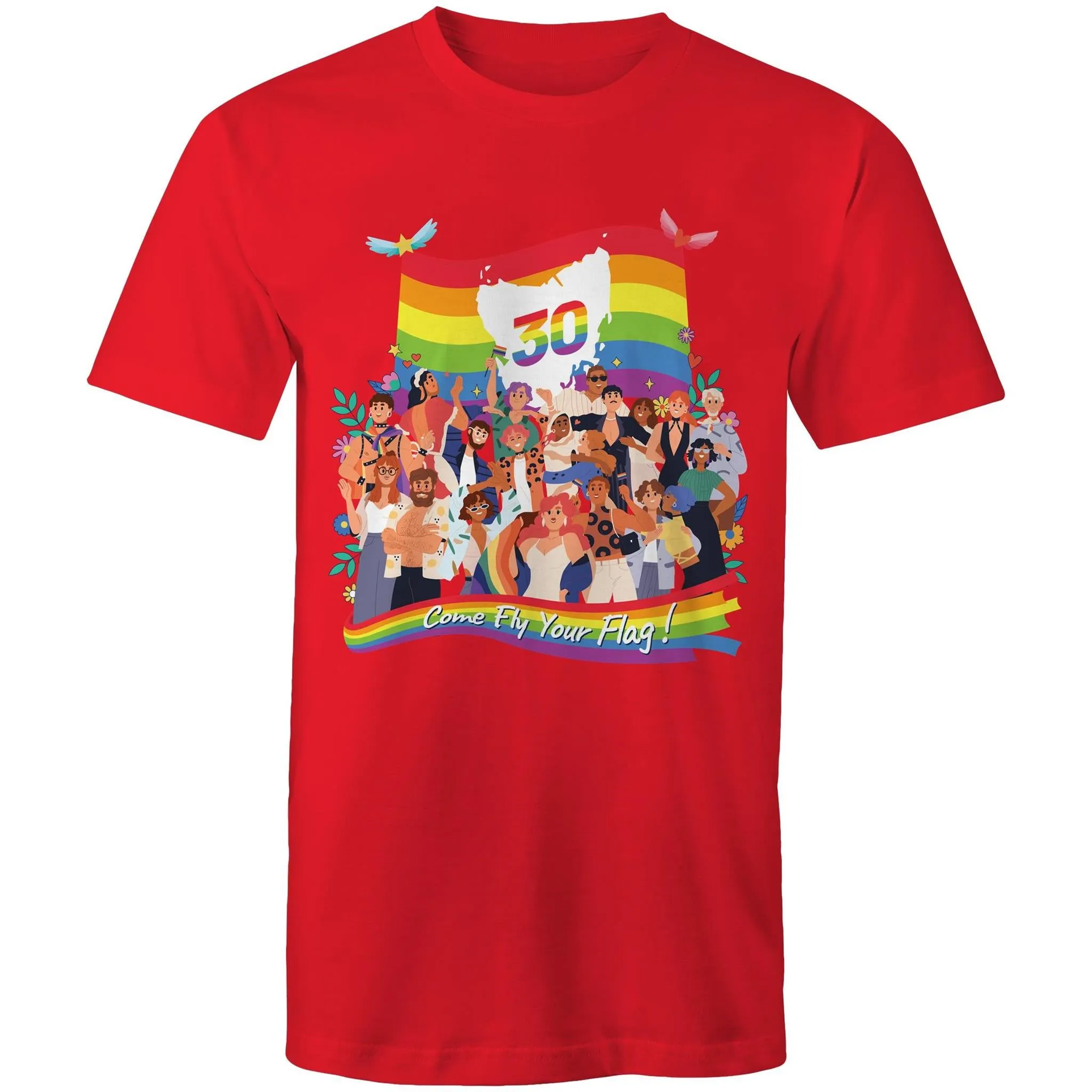 Tas Pride 30th Birthday T-Shirt Double Sided Unisex (LG128)