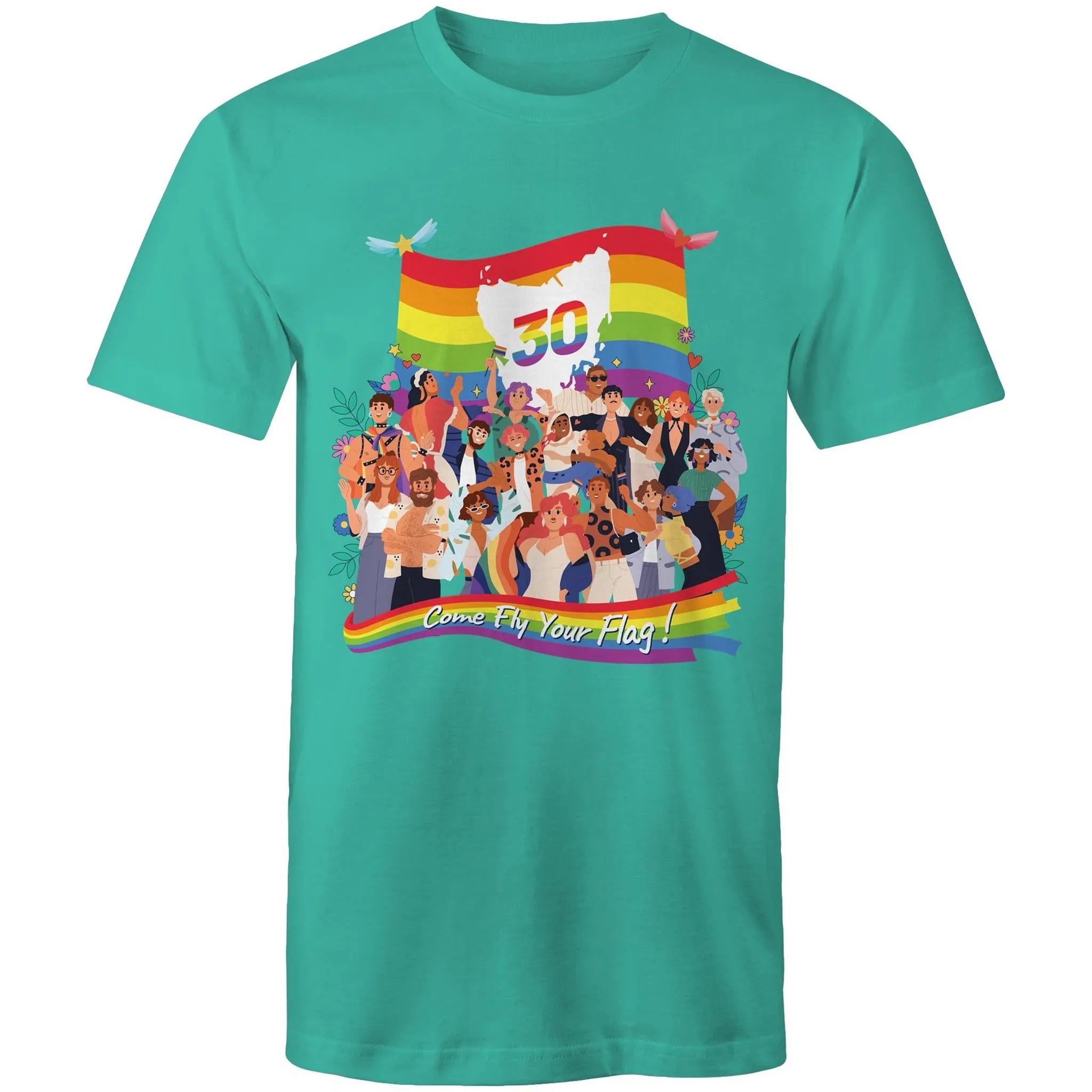 Tas Pride 30th Birthday T-Shirt Double Sided Unisex (LG128)