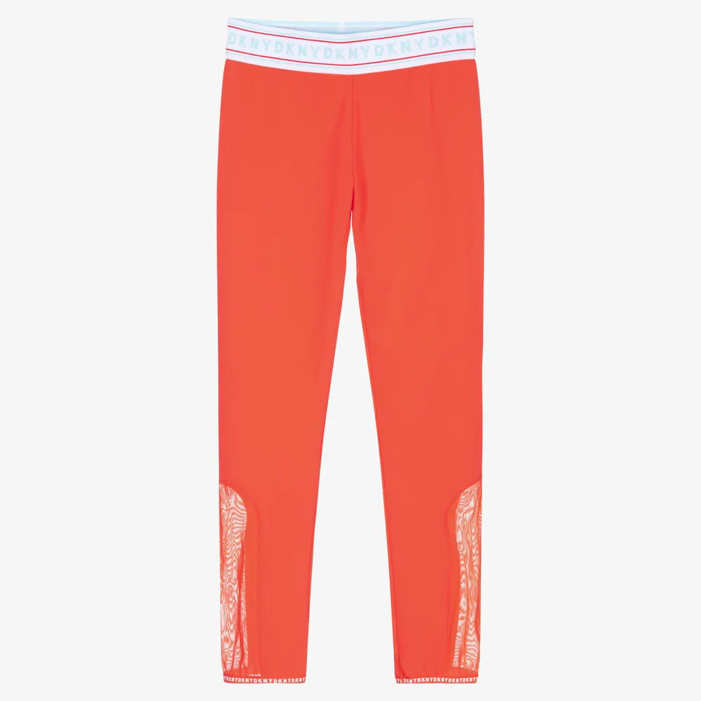 Teen Girls Orange Leggings