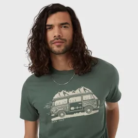 Tentree Road Trip T-Shirt In Dark Sage/Oatmeal