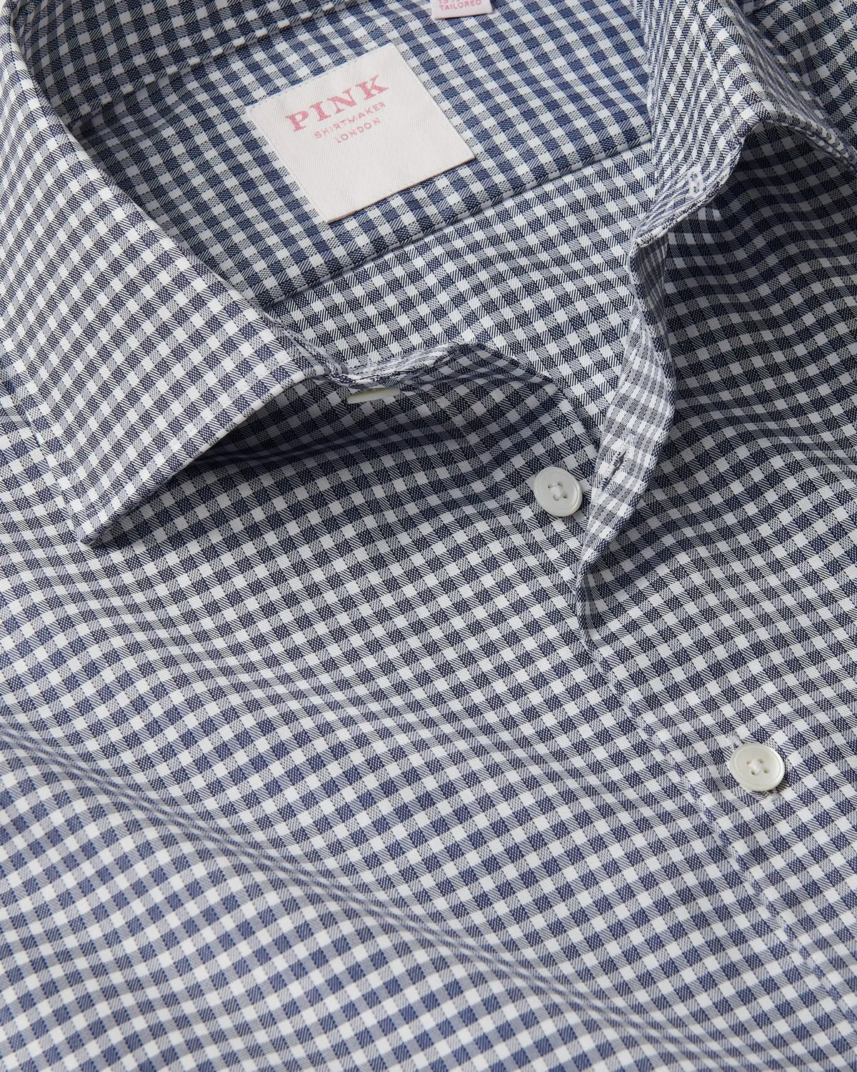 Thomas Pink Journey Twill Check Shirt Blue White