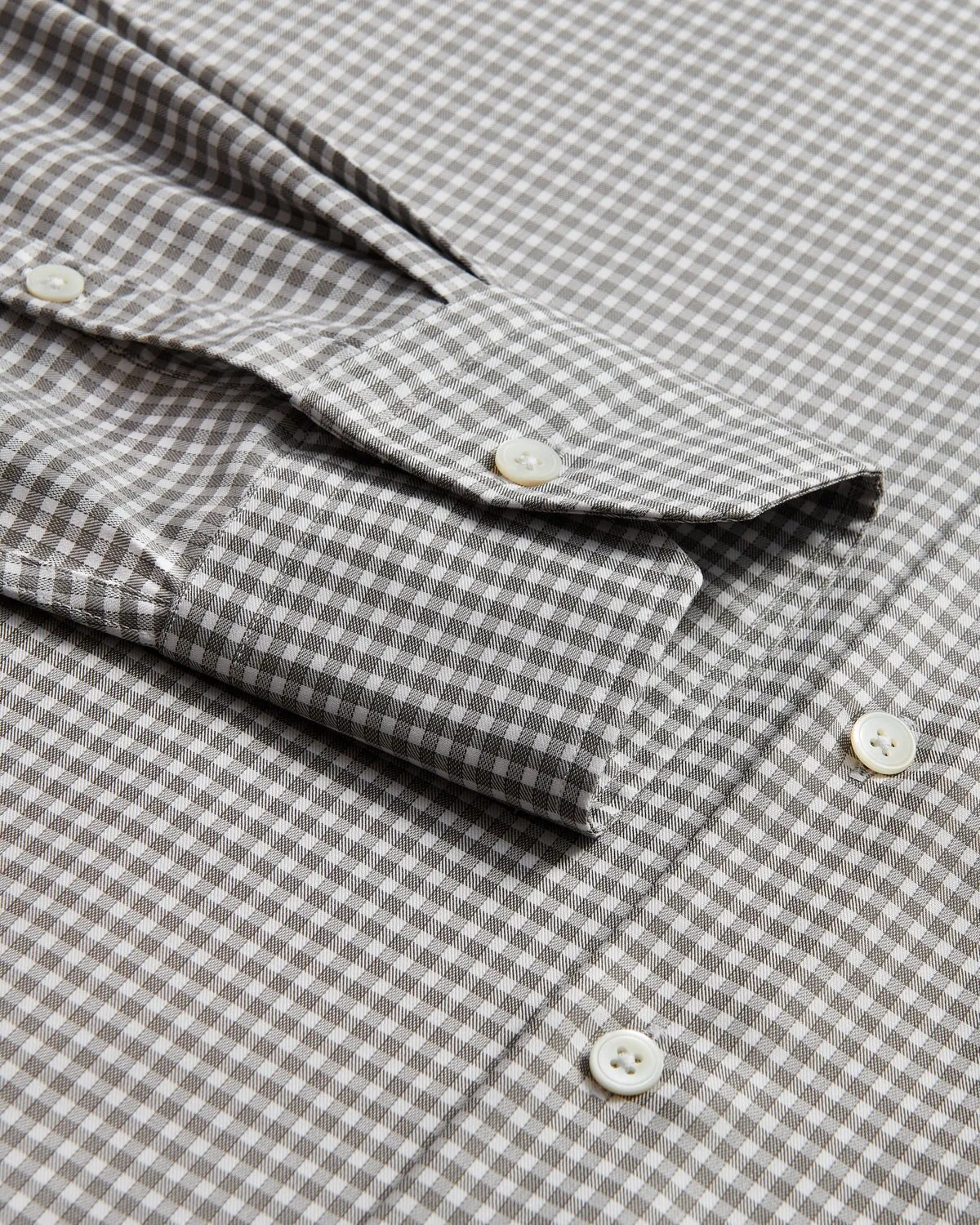 Thomas Pink Journey Twill Check Shirt Grey White