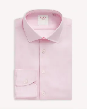 Thomas Pink Plain Poplin Shirt Pink