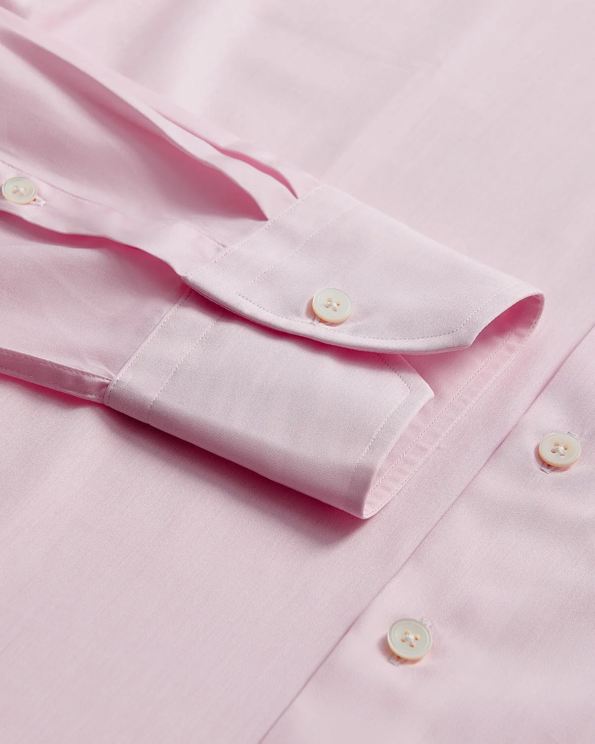 Thomas Pink Plain Poplin Shirt Pink