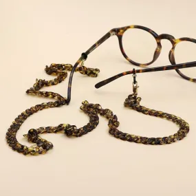 TORTOISESHELL ACRYLIC LINKS GLASSES CHAIN