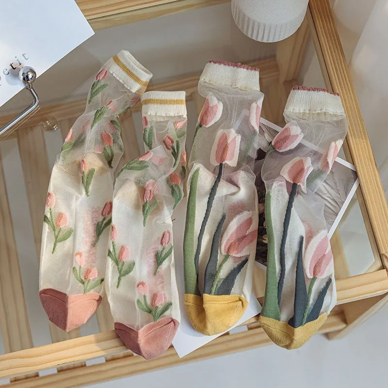 Tulip Flower Socks MK18676