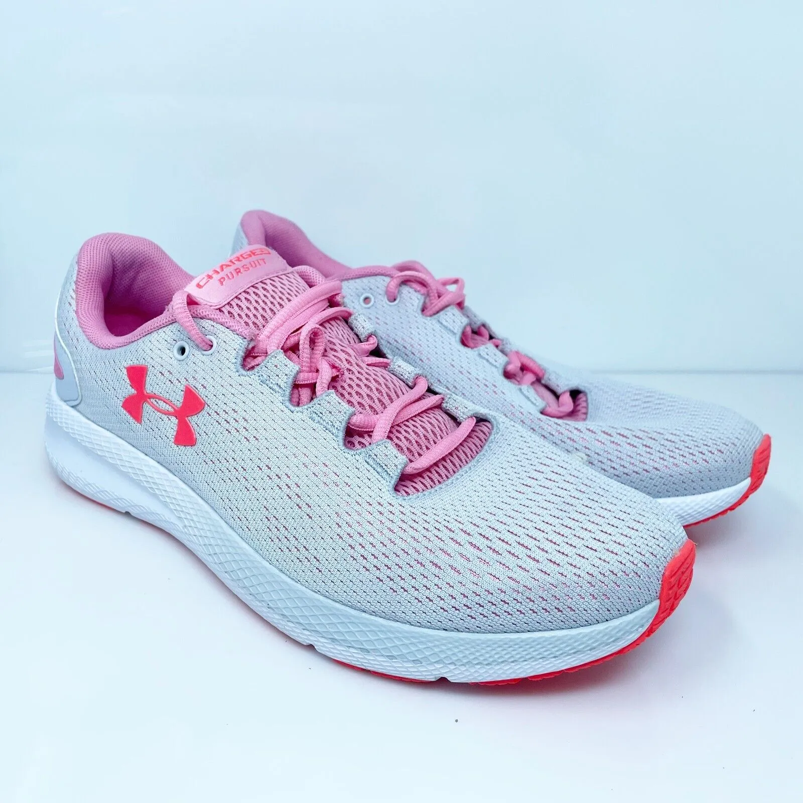 Under Armour Womens Charged Pursuit 2 3022604-102 Gray Running Shoe Sneaker 10.5