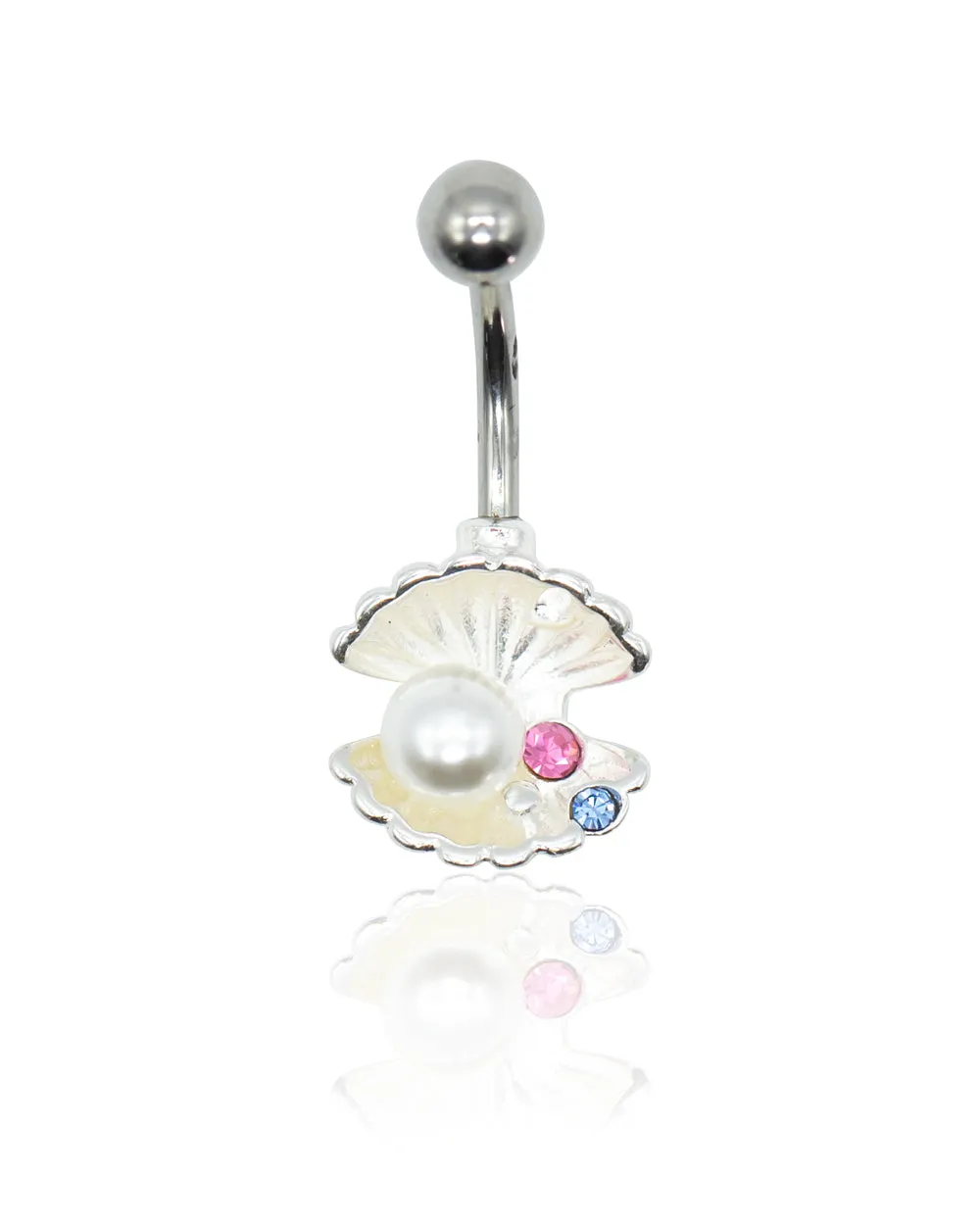 Under The Sea Clam Shell Navel Bar