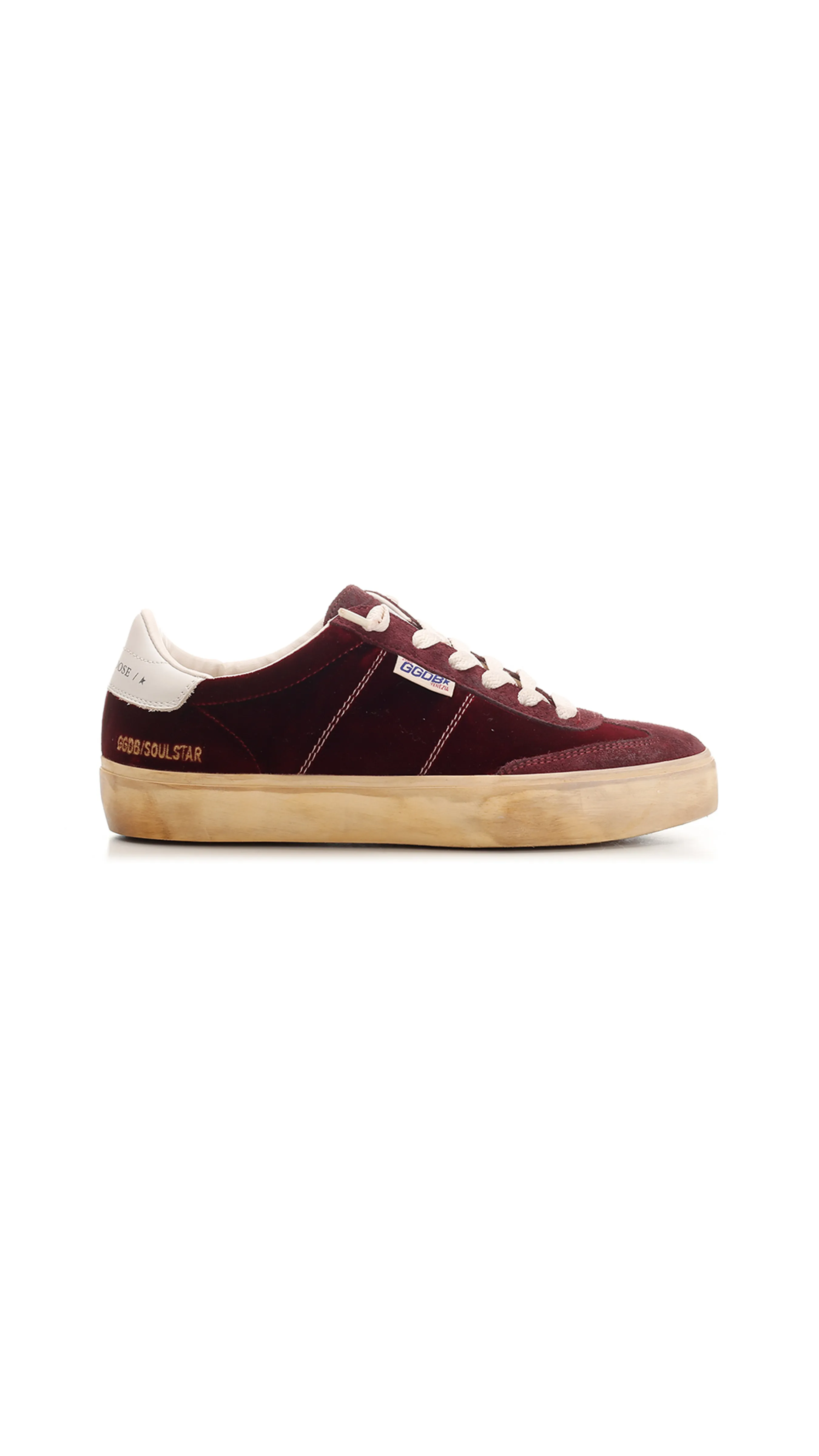 Velour Soul Star Sneakers - Burgundy