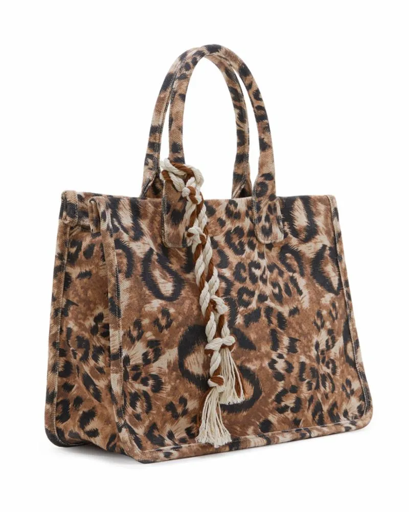 Vince Camuto Handbag ORLA TOTE NATURAL/STROKEY LEOPARD PRINTE