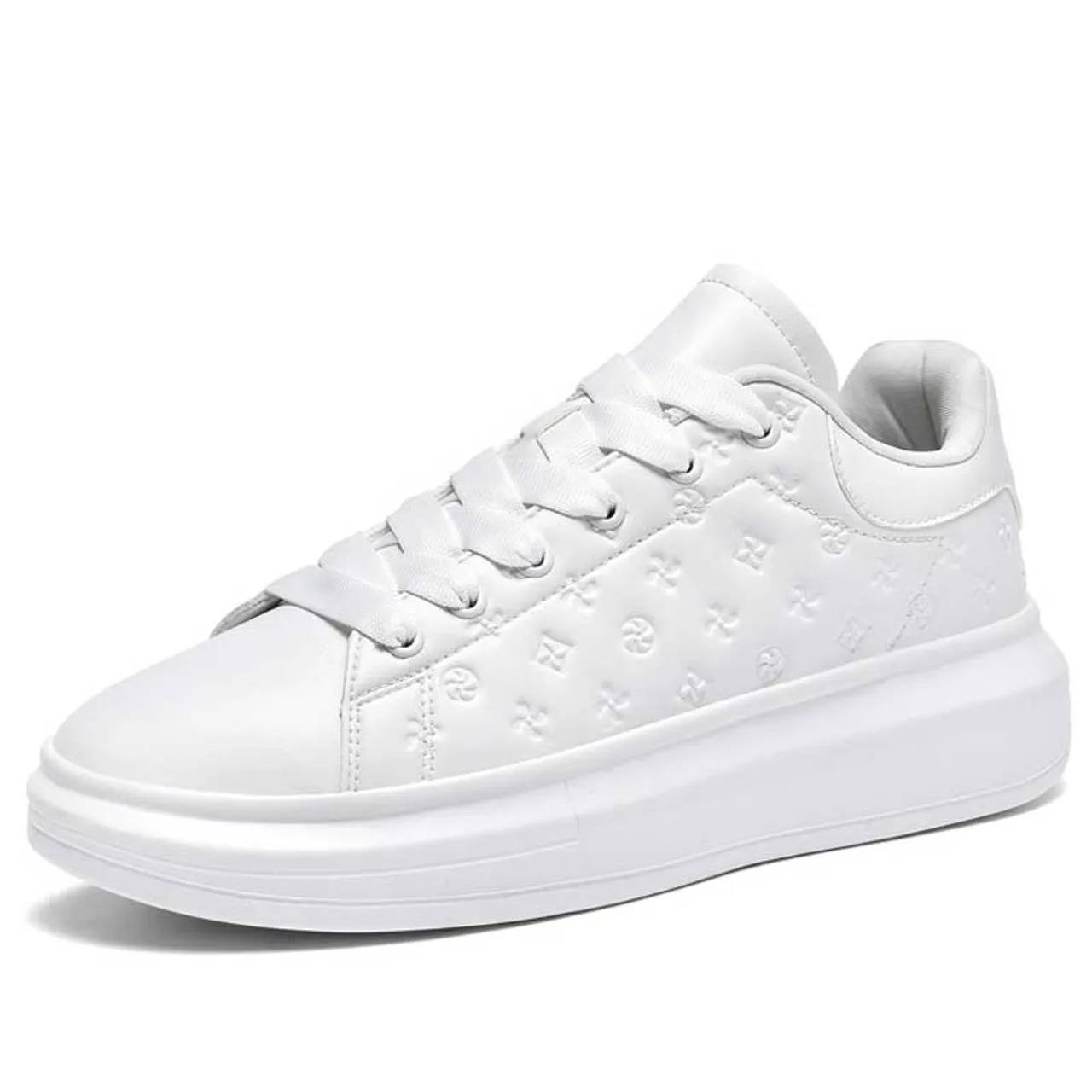 White patterned casual shoe sneaker 2456