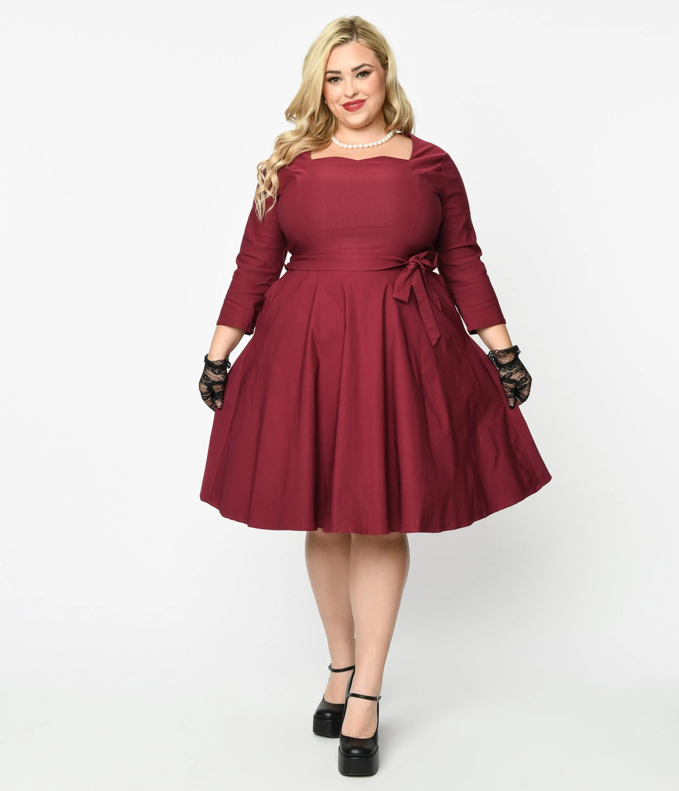 Wine Mira Swing Dress