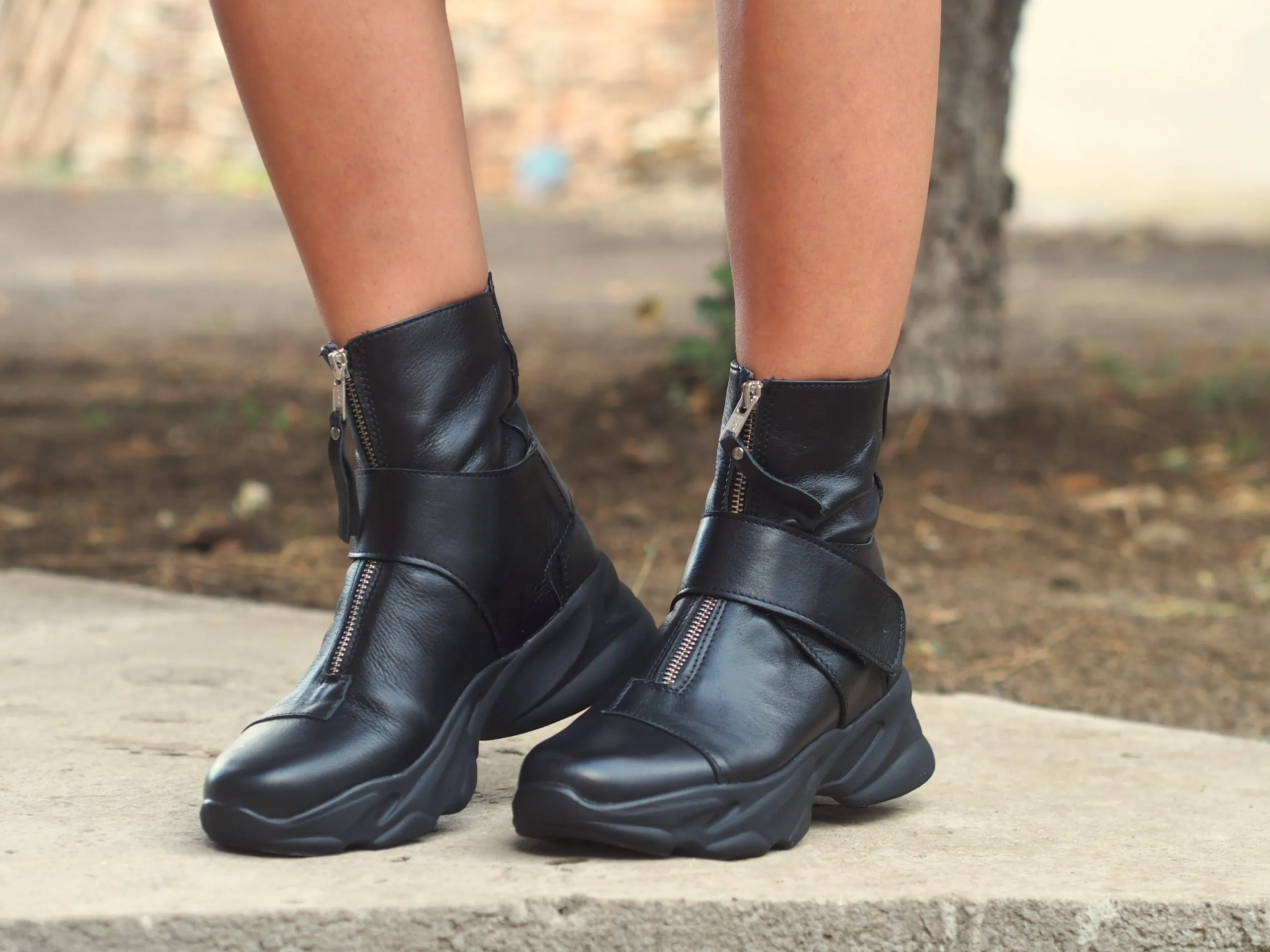 Women Genuine leather boots,leather casual boots