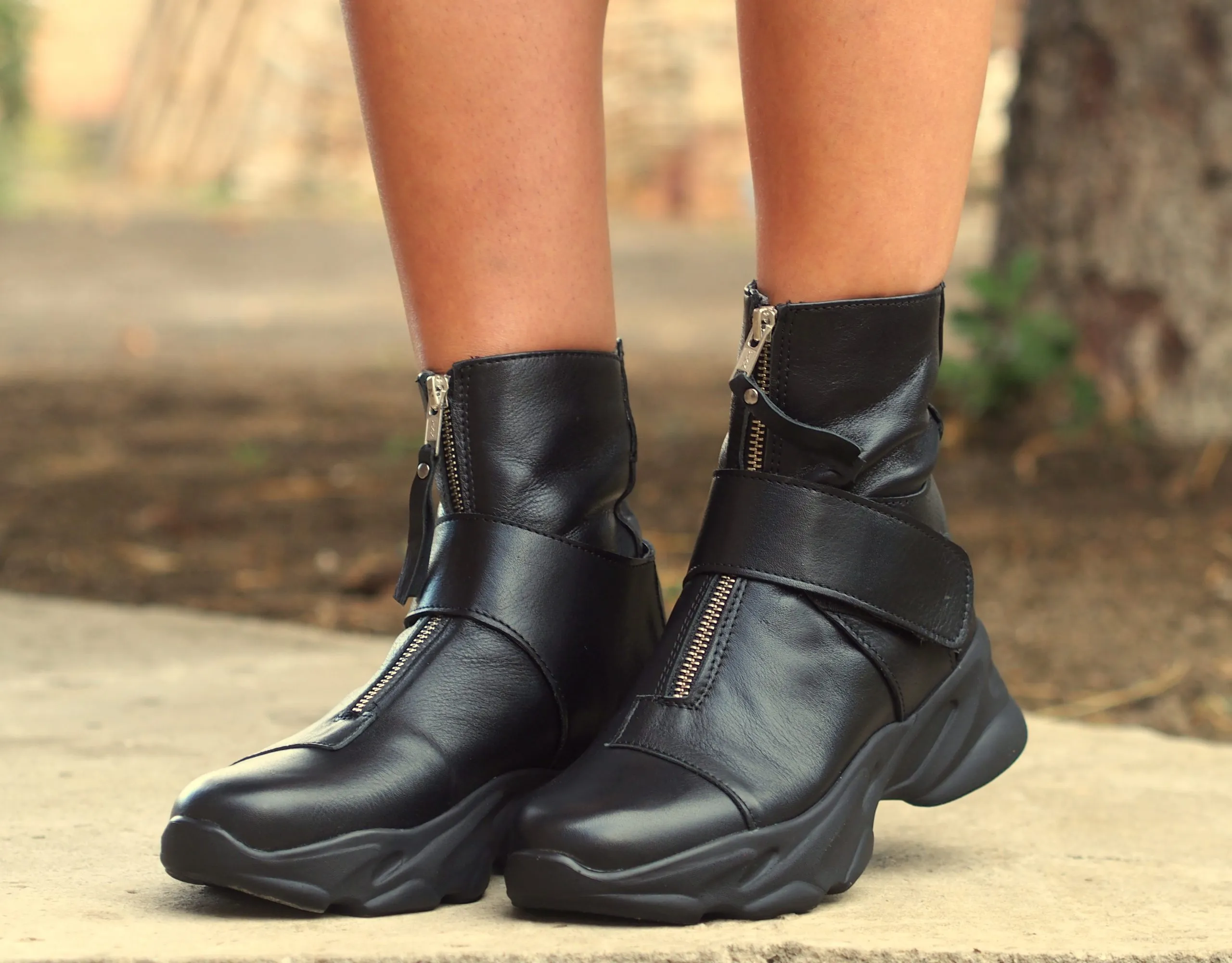 Women Genuine leather boots,leather casual boots