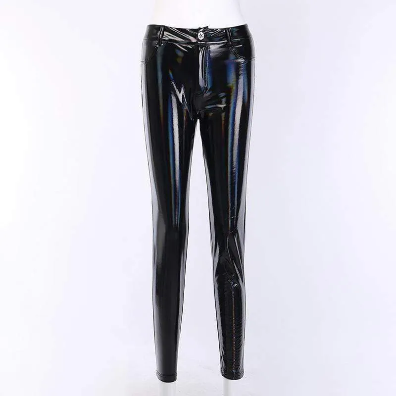 Women's Gothic Skinny PU Leggings