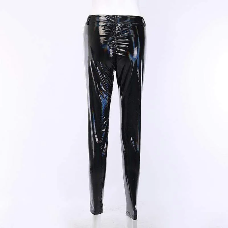 Women's Gothic Skinny PU Leggings