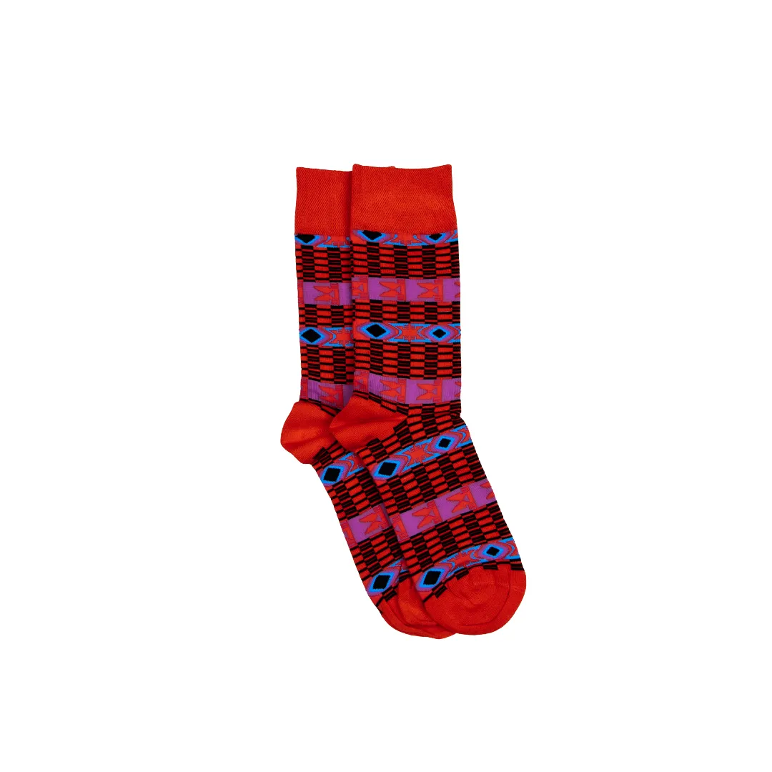 Women's Tribal Red Socks