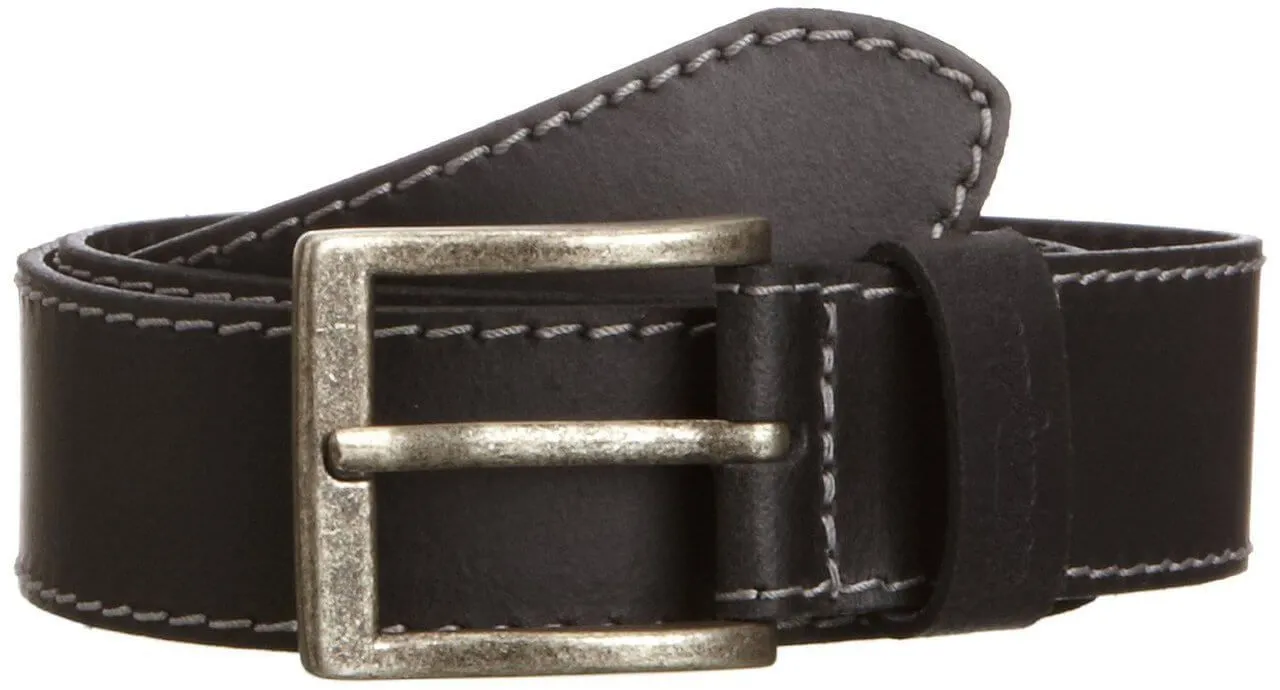 Wrangler Stitched Leather Belt Black