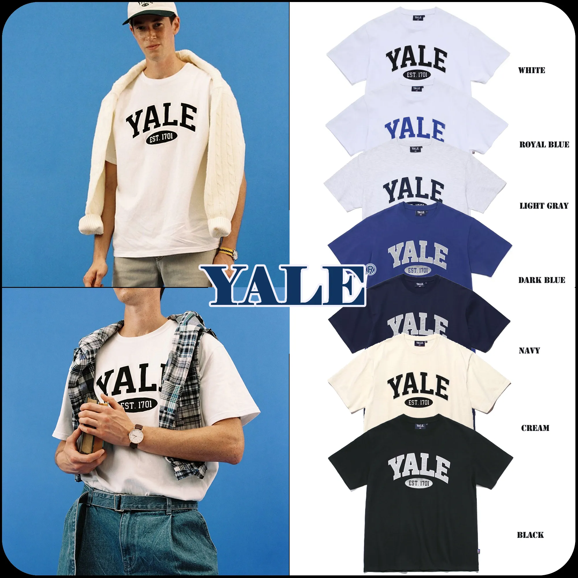 YALE  |[YALE]★2 TONE ARCH TEE