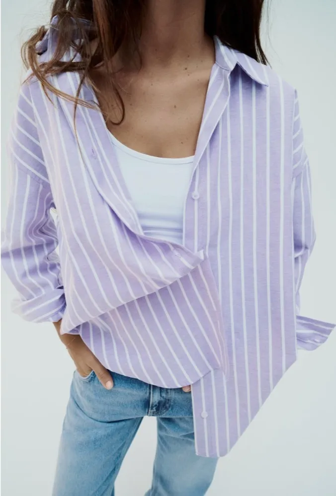 ZARA  |STRIPED OXFORD SHIRT