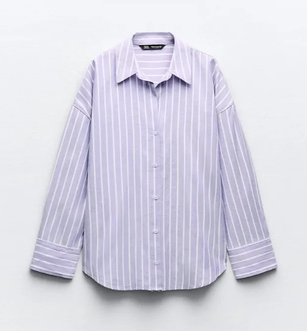 ZARA  |STRIPED OXFORD SHIRT