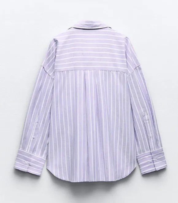 ZARA  |STRIPED OXFORD SHIRT